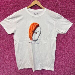 Sushi Hug Salmon & Rice Snuggle Kawaii Art Threadless Tee L